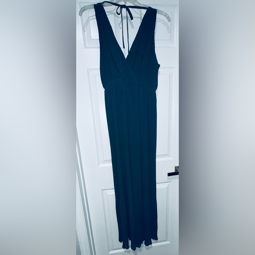 Blue Blush Pleated Jumpsuit